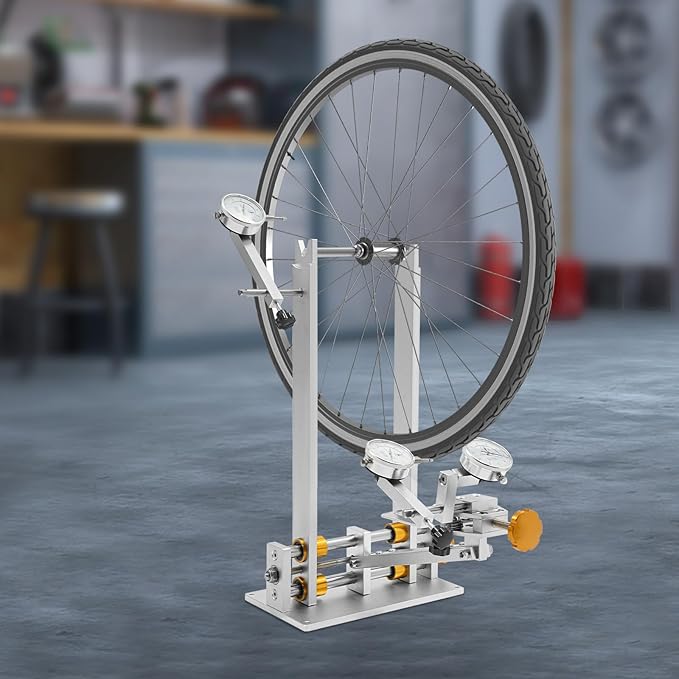 Bicycle Wheel Repair Bracket, Professional Wheel Truing Stand, Bicycle Wheel Repair Tool Kit, Bike Wheel Repair Truing Bearing Stand w/ Mechanic Tool for 10" - 29" Wheels, Bicycle Wheel Repair Truing Bearing Workstands