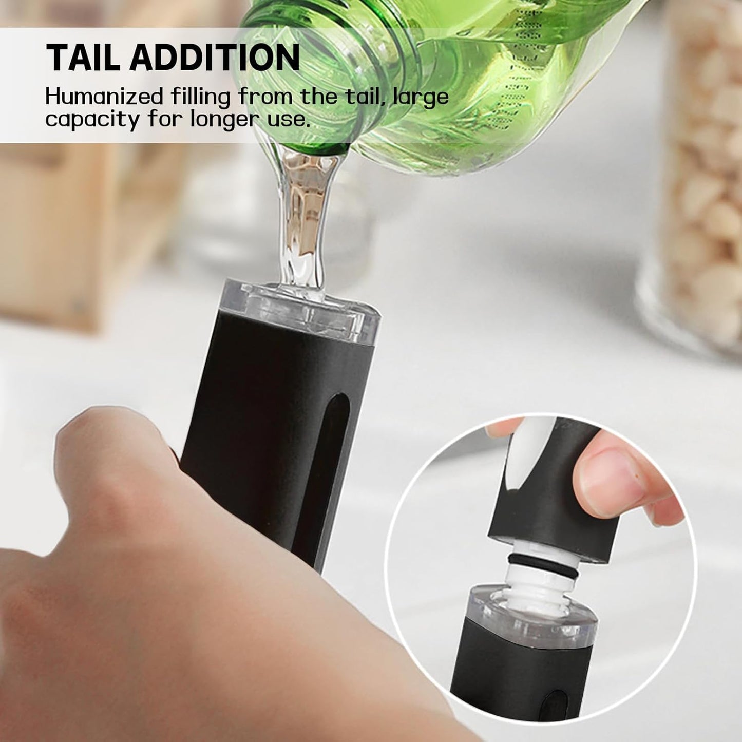 SetSail Dish Brush, Dish Cleaning Brush with Stainless Steel Handle and Replace Head Kitchen Dish Scrub Brush with Soap Dispenser for Pot Sink Pan Cleaning, Black