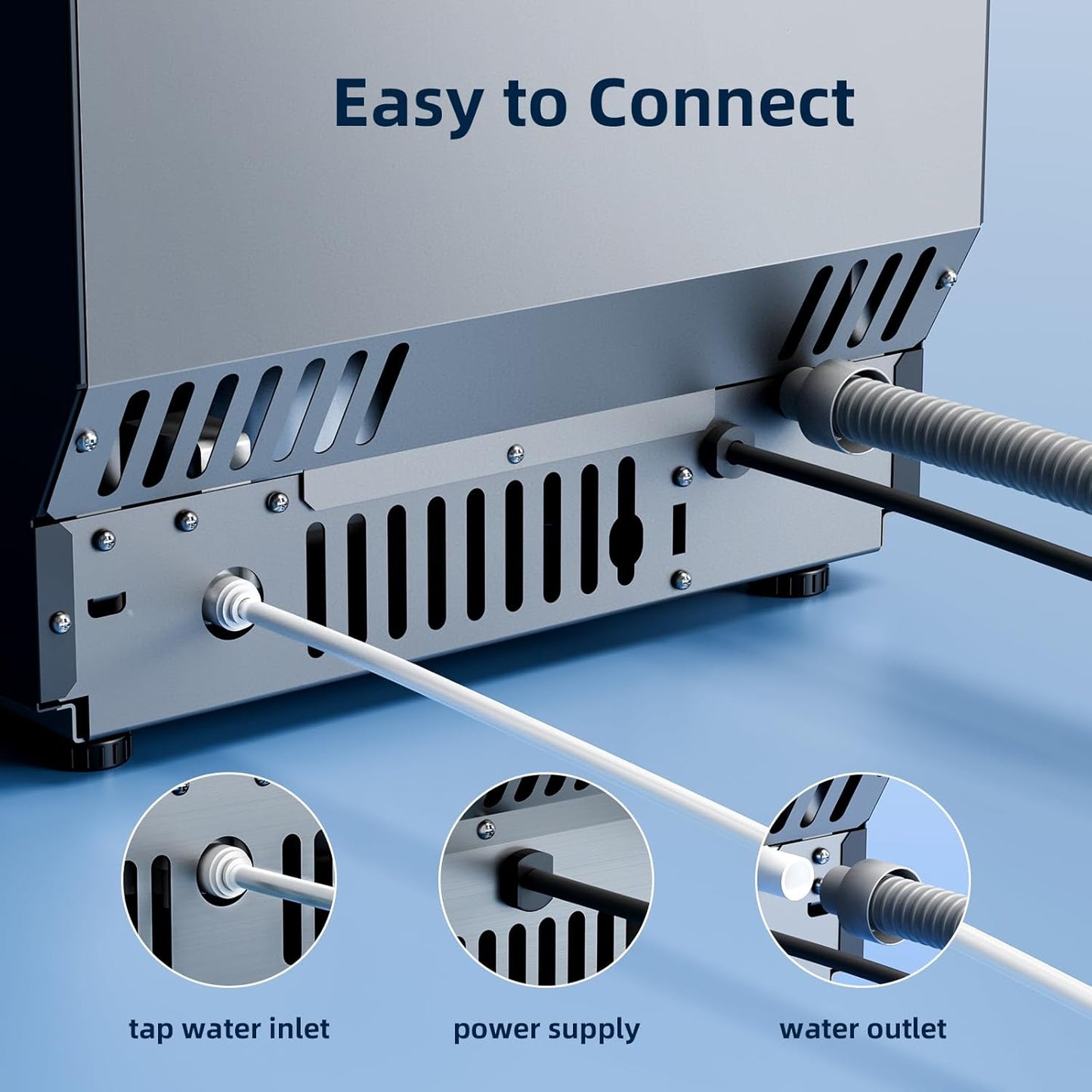 Antarctic Star Commercial Ice Maker Machine 66Lbs/24H, Self-Cleaning, Ice Scoop, Freestanding Ice Cube Machine for Home, Bar, Restaurant, Coffee Shop