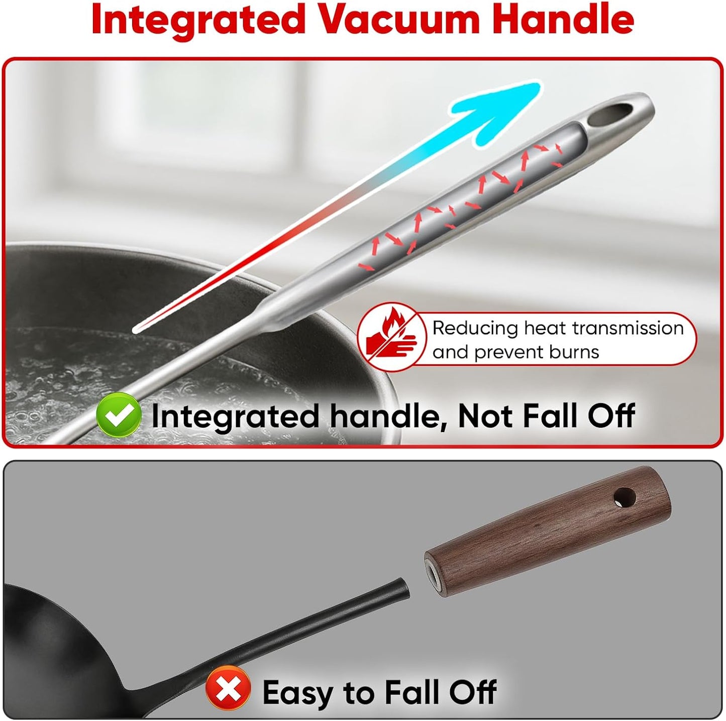 Newness 10 Pcs Cooking Utensils Set, 304 Stainless Steel Kitchen Utensils Set, Metal Kitchen Accessories, Include Soup Ladle, Slotted Skimmer Spoon, Spaghetti Spoon and Spatula, Tongs,Dishwasher Safe