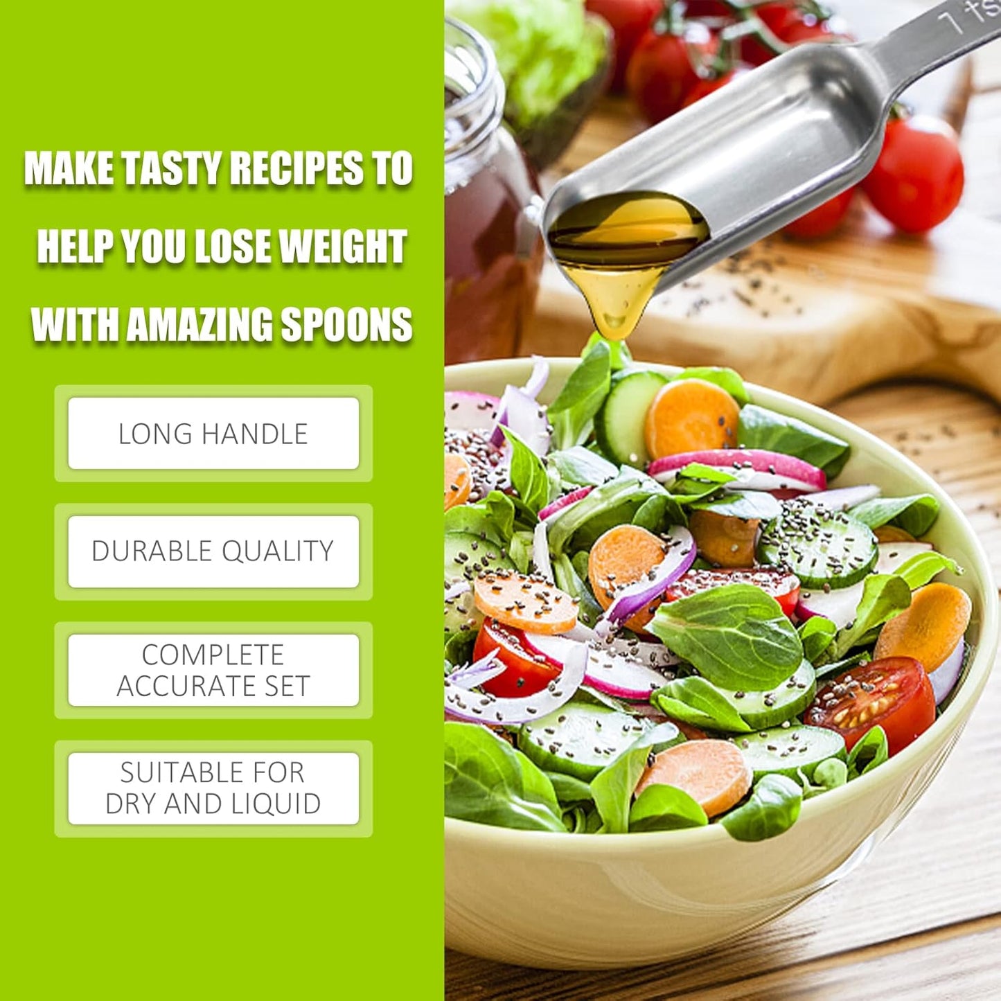 1PCS 1/2Teaspoon (2.5ml) Single Measuring Spoon, Individual Stainless Steel Long Handle Measure Tablespoon Only