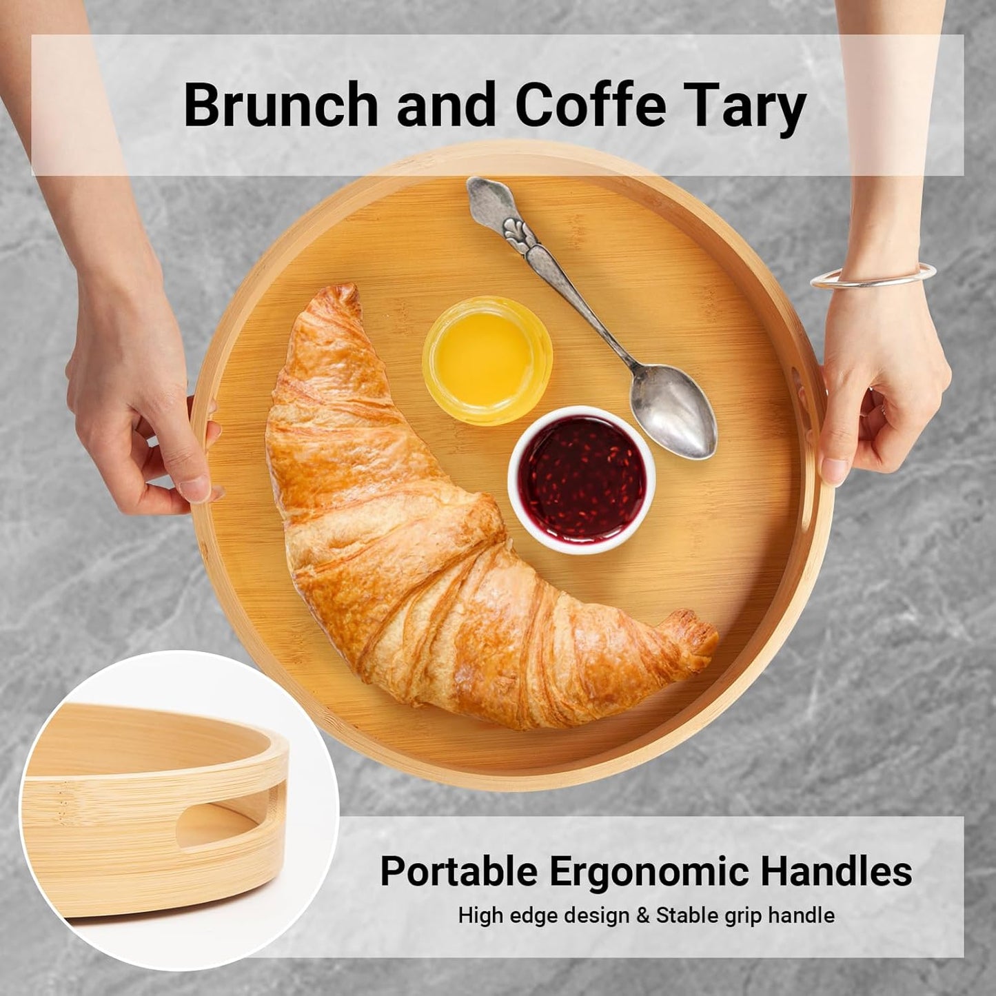 10in Bamboo Lazy Susan Organizer for Countertop and Cabinet with Large and Stable Chassis,Round Rotating Bamboo Tray for Station Organizer,for Kitchen Bathroom Laundry Room (10in)