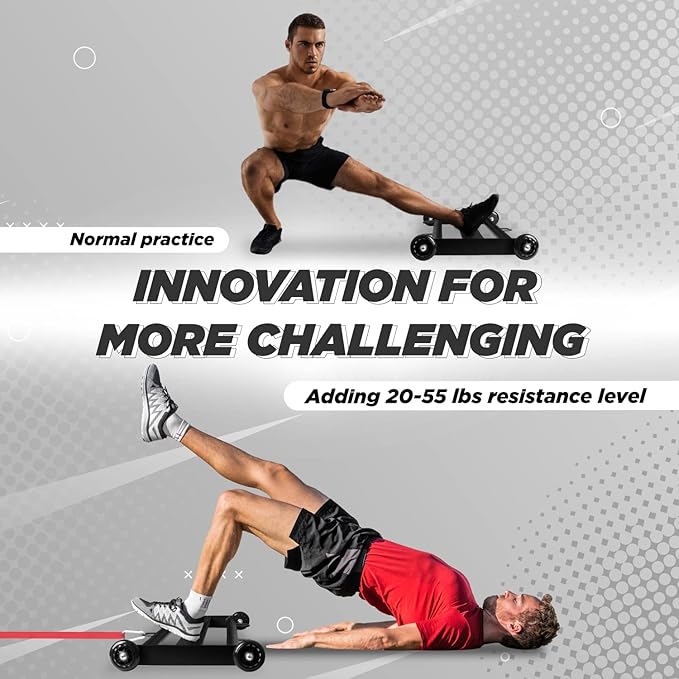 Yes4All Glute Ham Glider, Exercise Wheels for Home Gym Fitness, Glute Hamstring, Booty Building