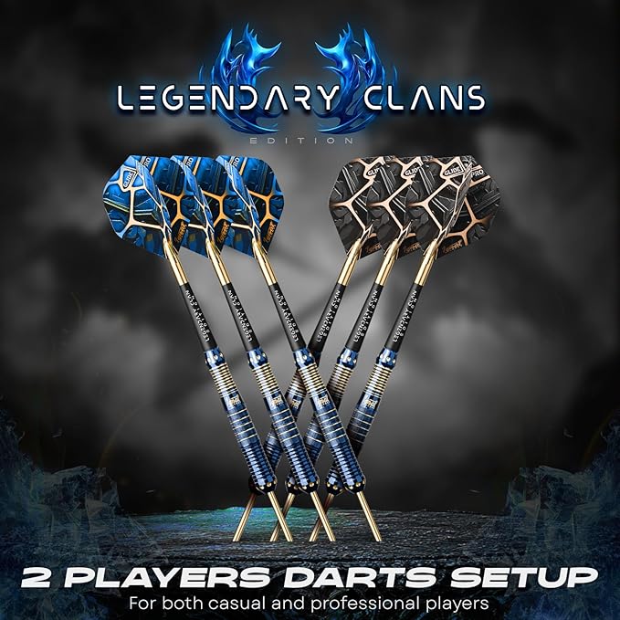 IgnatGames Premium Steel Tip Darts – 3/6/12 Pack Brass Barrels with Aluminum Shafts, 16 GlideXPro Flight Set, Tool Kit & Giftable Case