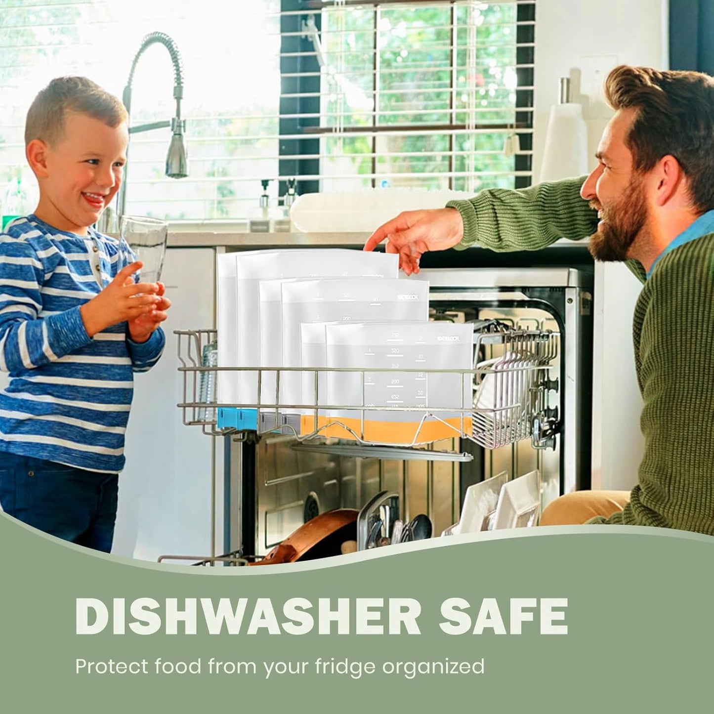 Dishwasher Safe Reusable Storage Bags Stand Up - BPA Free Reusable Sandwich Bags - Leakproof Gallon Freezer Bags, Silicone Food Storage Bags - Multicolor 5 Gallon + 6 Sandwich + 5 Snack Bags