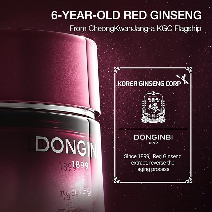 Donginbi Red Ginseng Daily Defense Cream (2.03 floz) Set - Hydrating Toner, Korean Red Ginseng Essence, Skin Barrier Repair & Firming Cream, Korean Skin Care Gifts for Women