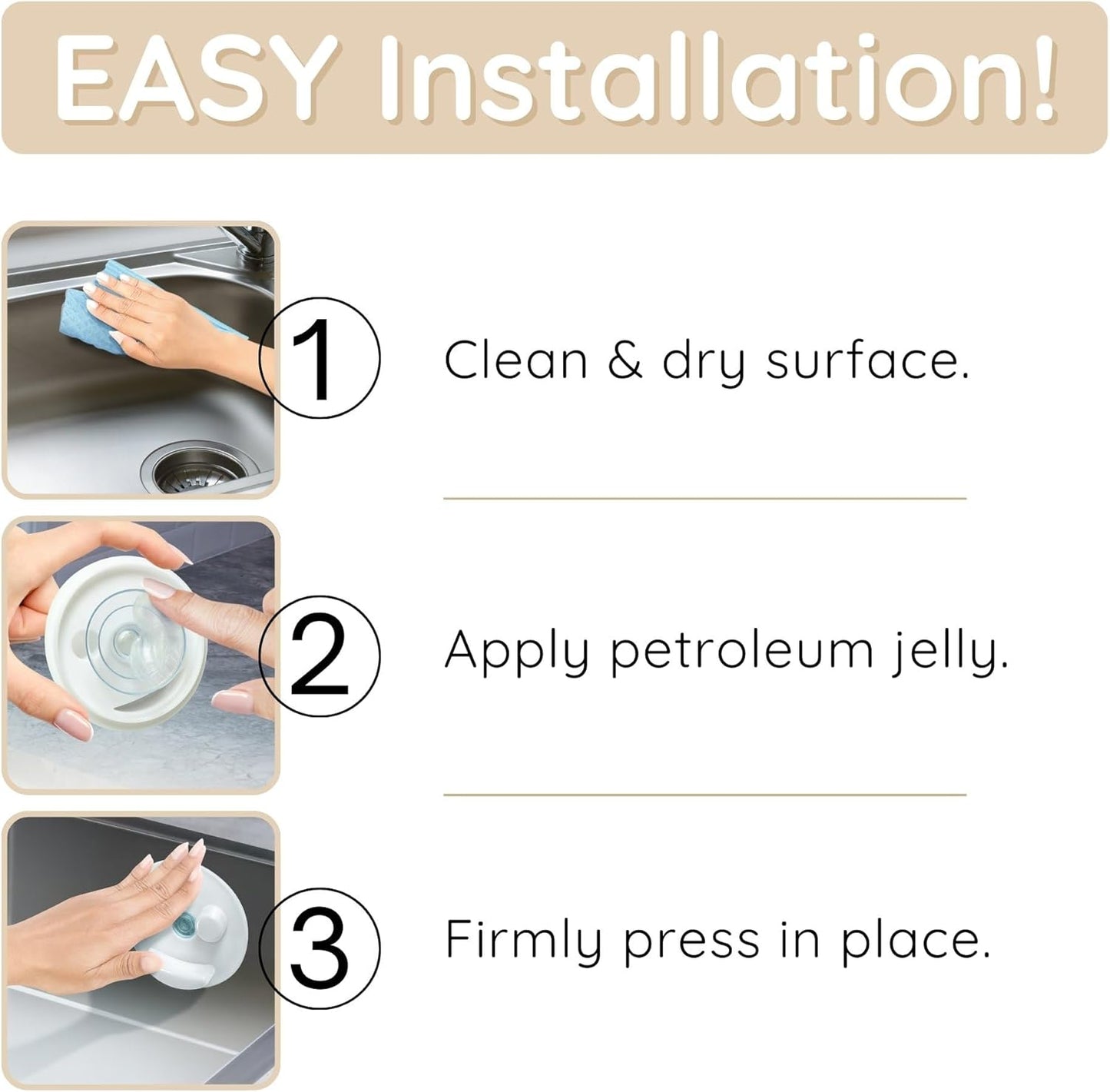 BeraTek Industries Storage Theory Sponge Daddy Caddy & Under Sink Sponge Holder Combo - Kitchen Sink Organizer Keeps Sponges Dry, Odor-Free - White, Combo Pack