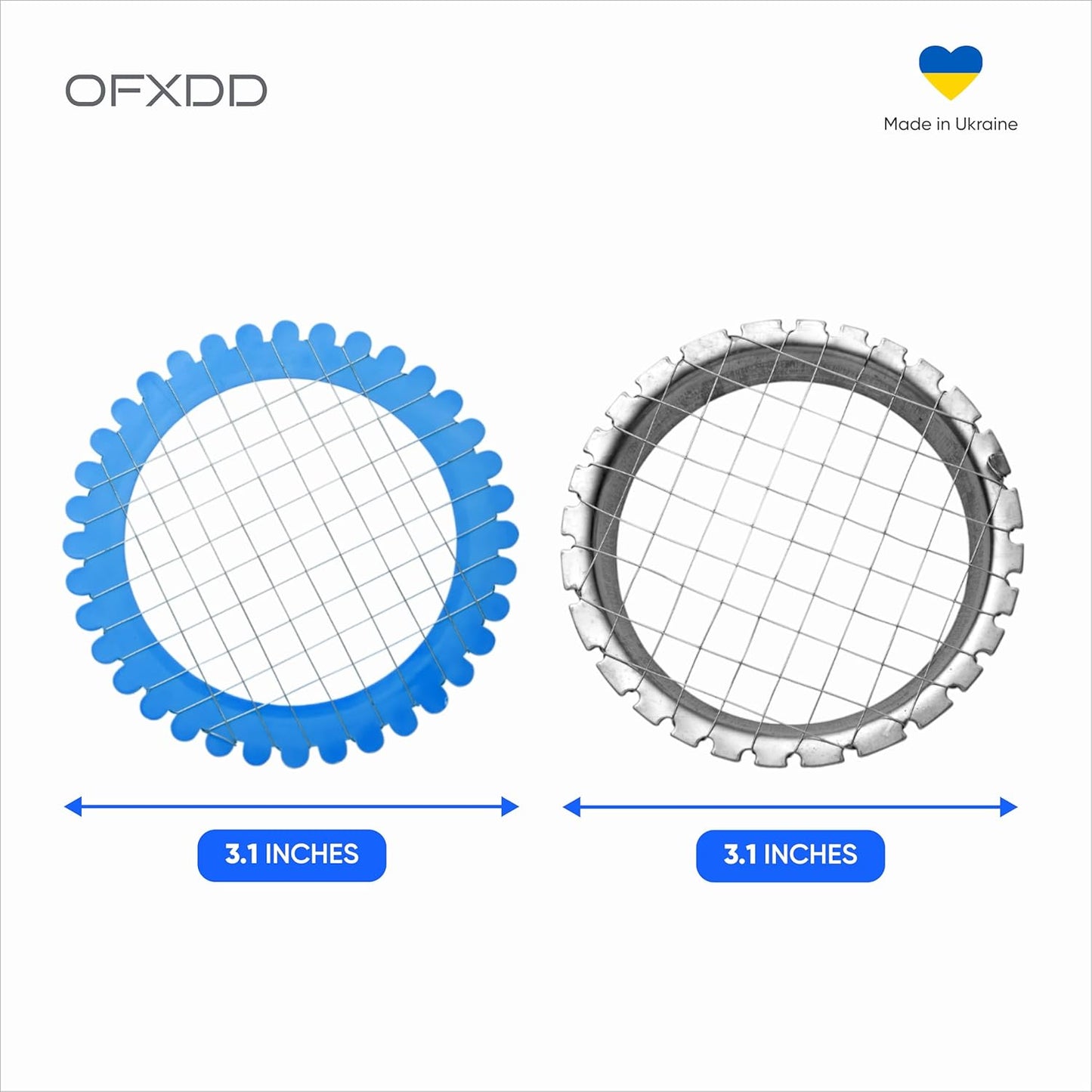 Egg Dicer for Hard Boiled Eggs - Manual Egg Salad Chopper Grid - Boiled Potato, Carrot & Egg Cutter - Wire Grid for Salads, Sandwiches, Appetizers, 3 Pcs, Plastic and Metal