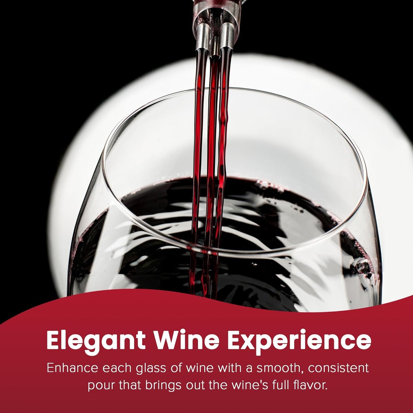 Pourtable 2 Pack Wine Aerator, Multi Stream Wine Aeration 3 Stainless Steel Spouts Handmade Kitchen Essential, No-Drip Wine Pouring Accessory Gifts for Men in Easy to Carry Protective Gift Case