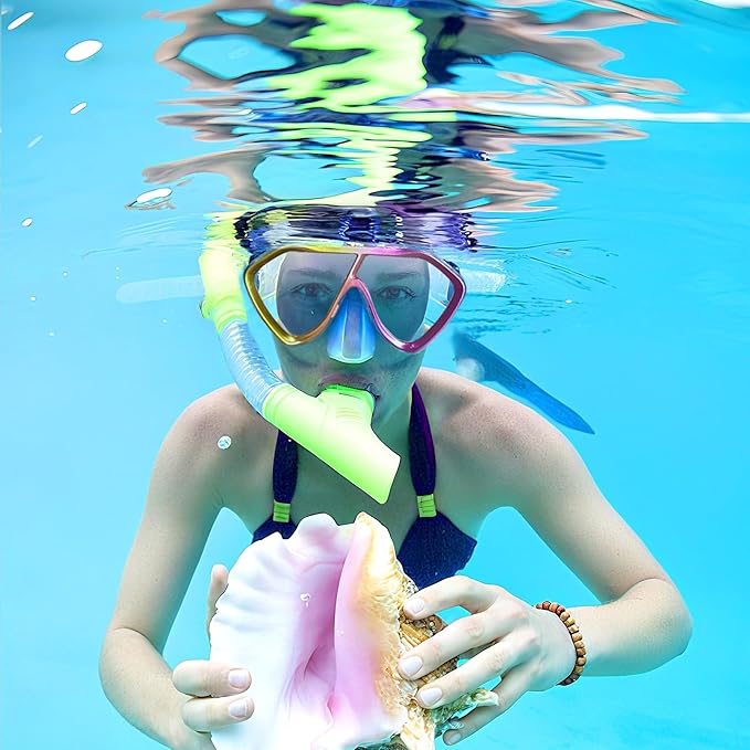 Scuba Diving Mask for Adults - Premium Anti-Fog Snorkeling Mask Comfortable & Leak-Proof Swim Goggles with Nose Cover for Scuba Diving, Snorkeling & Underwater Adventures