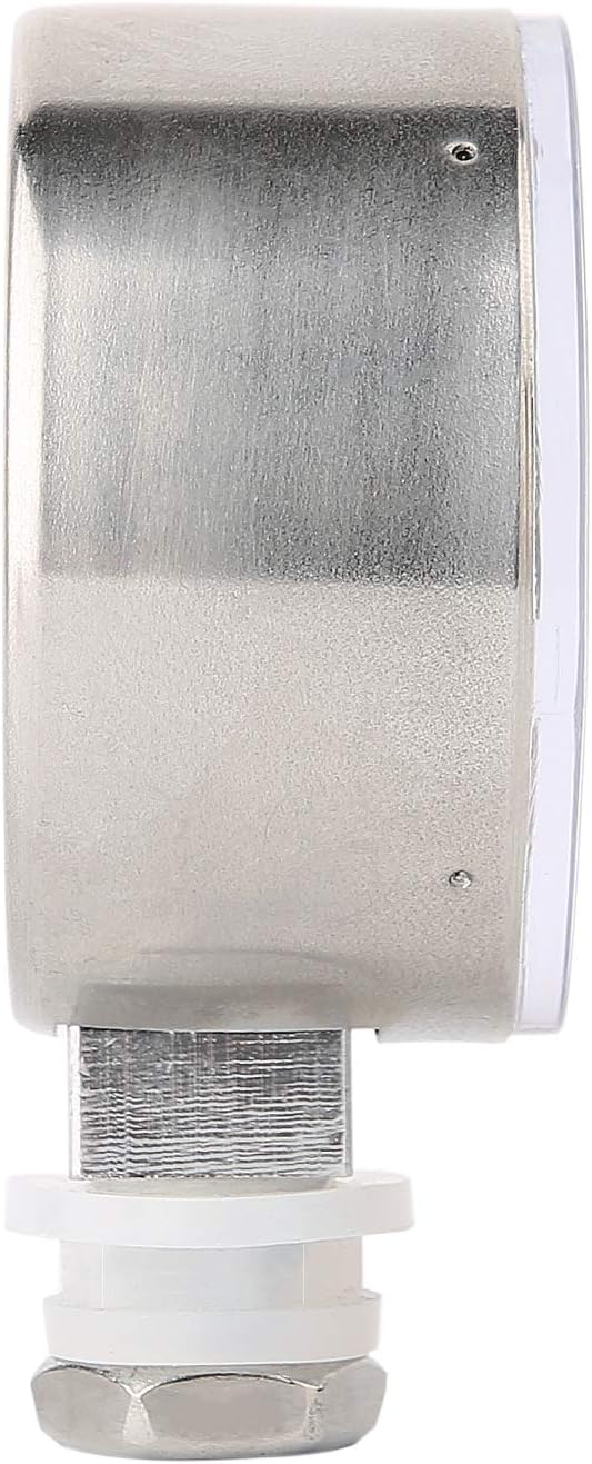 MEASUREMAN Stainless Steel Pressure Cooker Gauge, Pressure Canner Gauge, Steam Pressure Gauge, 2" Dial, Lower Mount, Including Hexagon Gasket and Nut