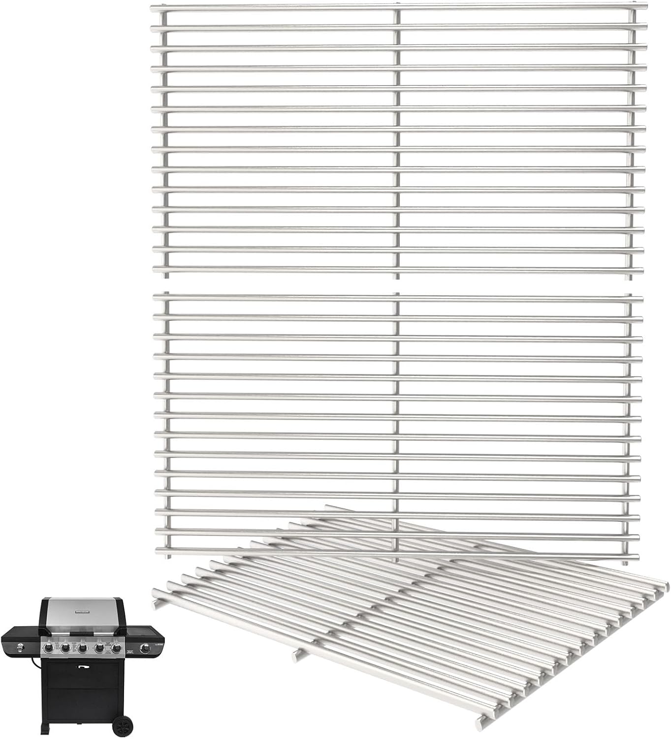 19 1/4" Grill Grates for Brinkmann Grill Replacement Parts 810-8500-S, 810-8501-S, 810-8502-S, Jenn Air 720-0337, 750-0142, Costco Kirkland 720-0432, Charmglow, Members Mark, Nexgrill, Ducane, 3PCS