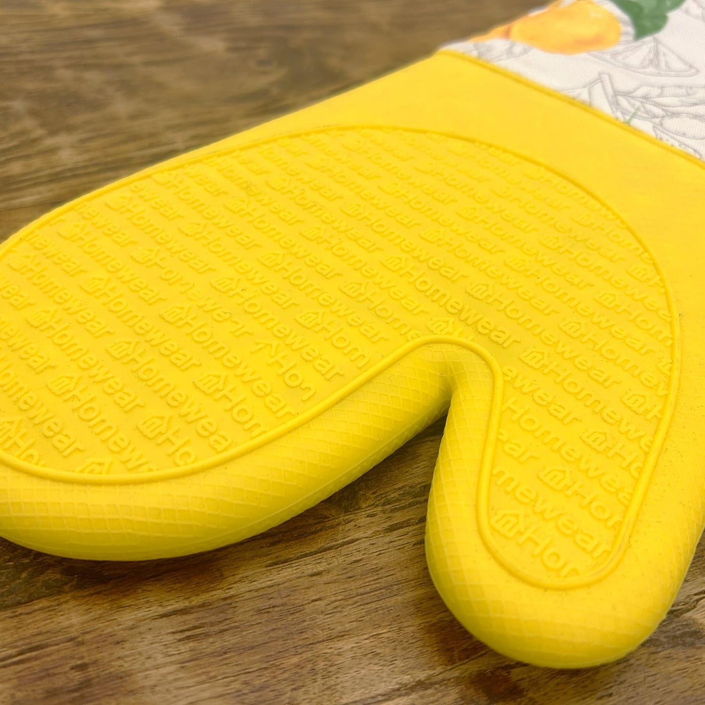 Delaney Silicone Oven Mitts Set - Extra Long, Heat Resistant Kitchen Gloves, Non-Slip Holders for BBQ, Baking, Cooking Essentials, Yellow Citrus, Kitchen Decor, Oven Gloves, New Home Gifts