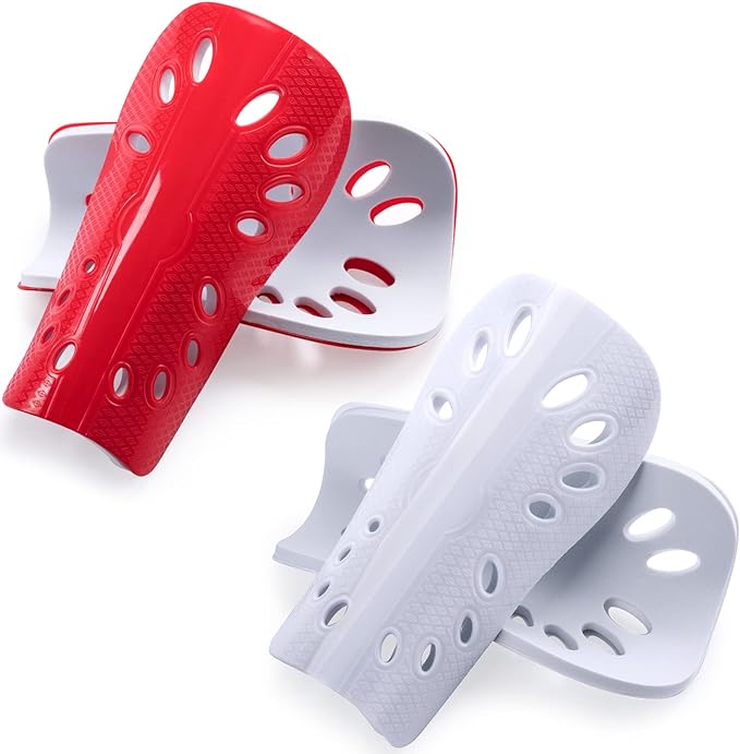 ANCIRS 2 Pair Soccer Shin Guards for Youth, Breathable Shin Guard Sleeves for Football Games, Protective EVA Cushion for Youth Men & Women