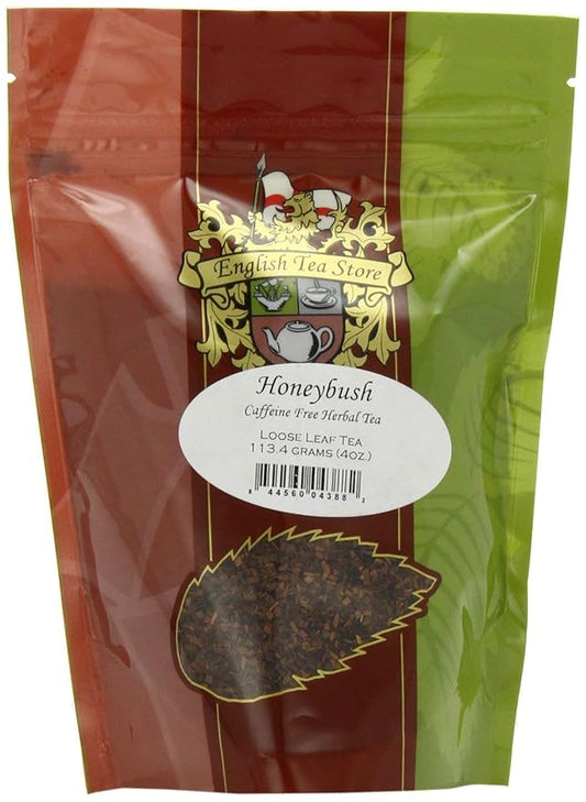 Honeybush Herbal Tea Pouches - 4oz | Loose Leaf South African Herbal Tisane | Naturally Sweet Flavor | Caffeine Free | Serve Hot or Iced | Great with Honey | High in Antioxidants