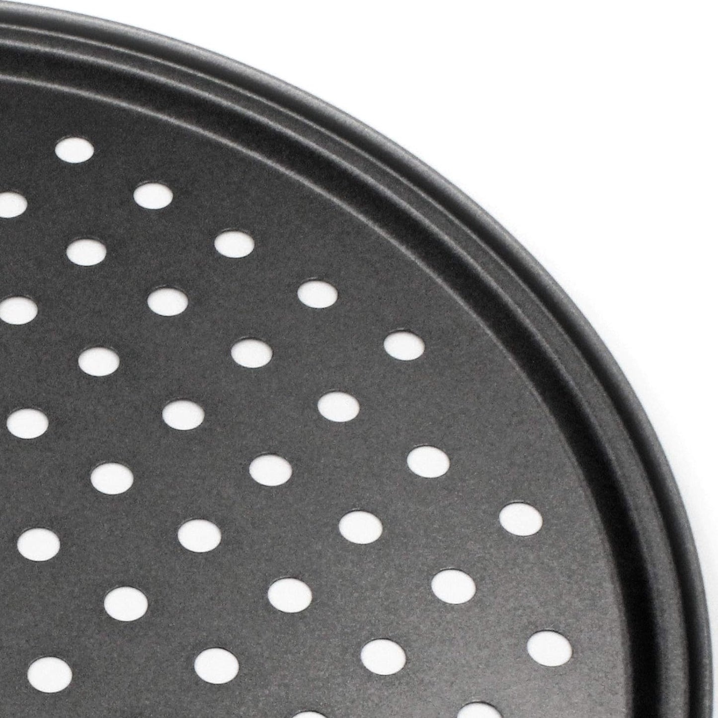 Handook Pizza Pan for Oven, Nonstick Pizza Pans, Carbon Steel Pizza Pan with Holes, Pizza Baking Pan for Oven Baking Supplies, for Home Baking Kitchen Oven Restaurant (12 Inch)