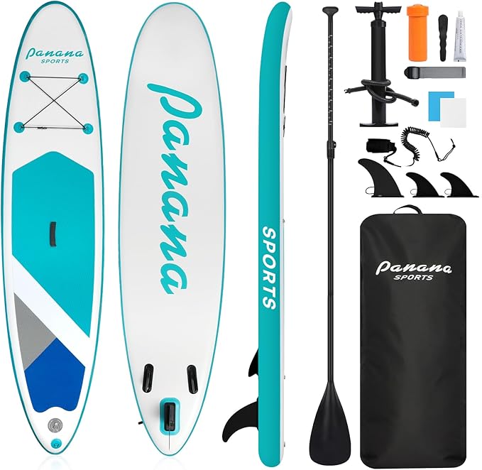 Panana Inflatable Stand Up Paddle Board, 10'x31 x6 SUP with Premium Paddle Board Accessories Kit, Anti-Slip EVA Deck for Adults Youth of All Skill Levels