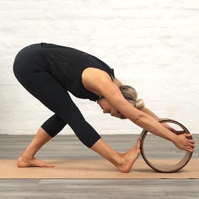 Myga Yoga Wheel,Exercise Prop for Back Pain, Yoga Poses, Pilates, Stretches, Backbend Inversions and Bridge Position,Improves Flexibility, Balance and Core Strength