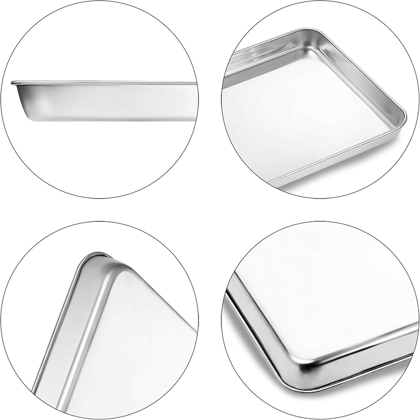 Large Set Baking Sheet and Cooling Rack Set, Bastwe 24L x 16W x 1H inch Professional Bakeware, Healthy & Nontoxic & Rustproof & Easy Clean