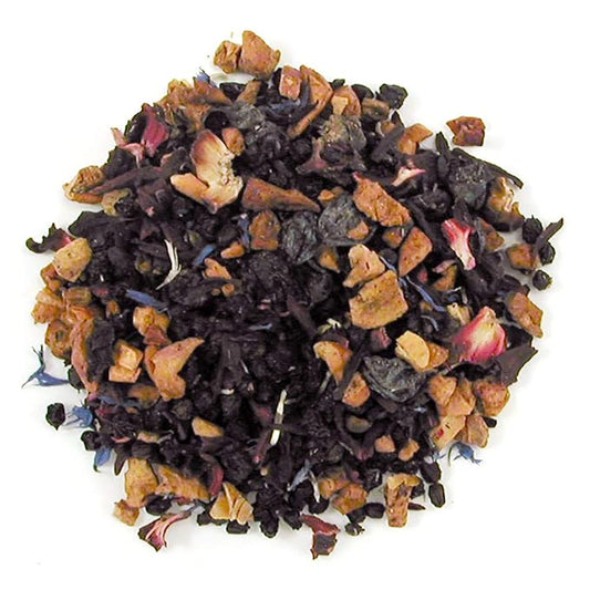 Bingo Blueberry Herbal Tea - 4oz | Loose Leaf Fruit Tea Blend | Caffeine Free | Bold Blueberry Flavor | Light Burgundy Color | Great Hot or Iced | Naturally Flavored & Herbal Brew
