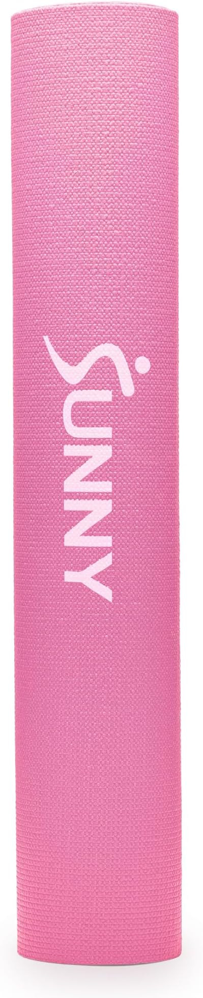 Sunny Health & Fitness Non-Slip Yoga Mat – Durable, Anti-Tear, Lightweight, Cushioned Support for Yoga, Pilates, Stretching Exercises, Meditation and Floor Workouts | Multiple Sizes & Colors