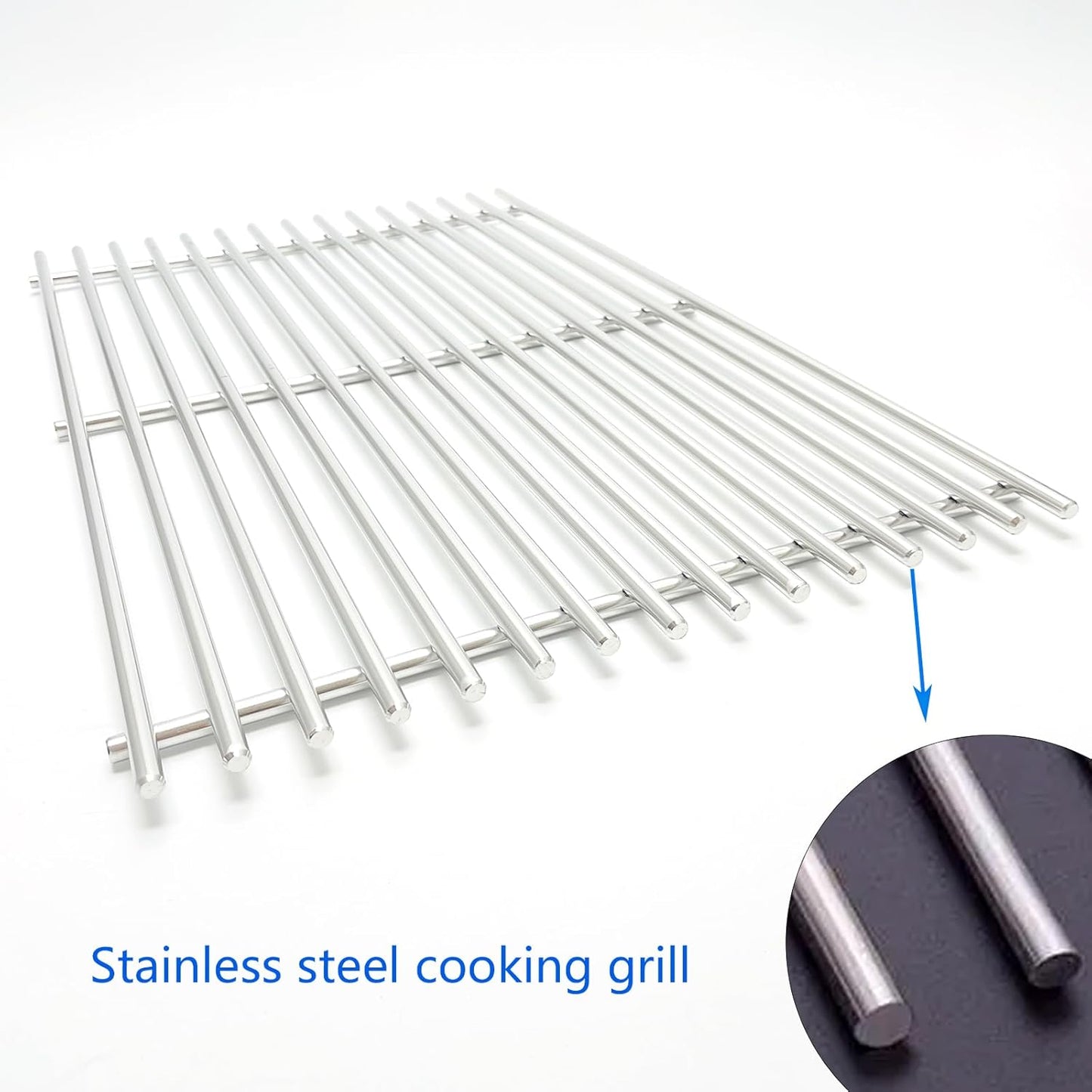 67550 Stainless Steel 2 Cooking Grids Grates Replacement Parts for Fits Weber Summit 400 Series, E-440, S-440, E-450, S-450, E-460, S-460, E-470, S-470 Gas Grill 19-1/4"