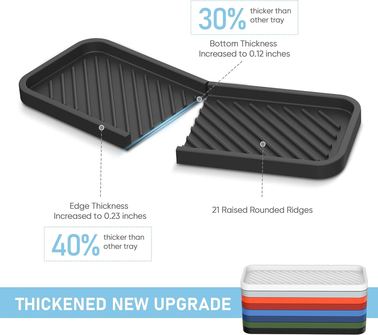 EG-SIPRO Silicone Sponge Holder,Kitchen Sink Organizer Tray Kitchen Soap Tray Soap Sponge Holder for Bathroom Counter Sponge Caddy Dish Soap for Scrubber,Soap Dispenser,Scouring Pad