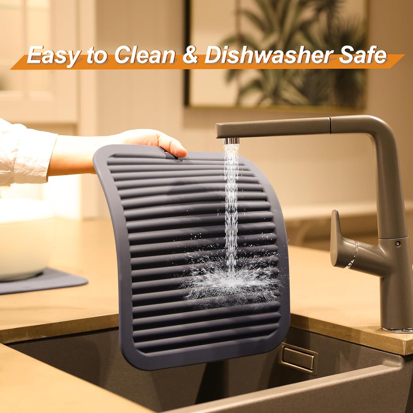 Joyhalo 4 Pack Silicone Trivets for Hot Pots and Pans,480℉ Heat Resistant Trivets for Hot Dishes,Hot Pads for Countertop,Kitchen Potholders,Navy