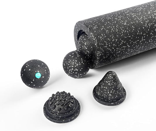 5-in-1 Foam Roller Set for Muscle Recovery – Includes Yoga Roller, Massage Ball, Peanut Ball, Cone, and Acupressure Disc – for Back, Legs, and Full Body Relief