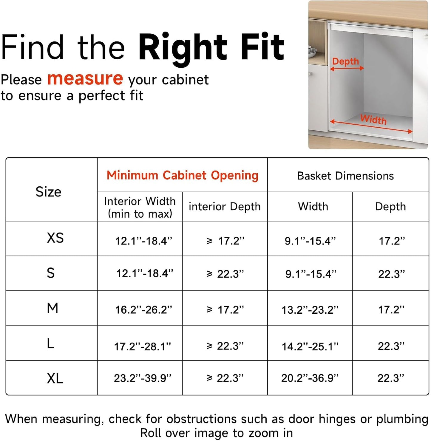 1Pack Expandable Pull Out Cabinet Organizer, Slide Out Drawers for Kitchen Cabinets, Heavy Duty Drawer Slides for Home Kitchen Pantry Cupboard Pots Pans, Adjustable Width 16.2"~26.2" W x 17.3''D