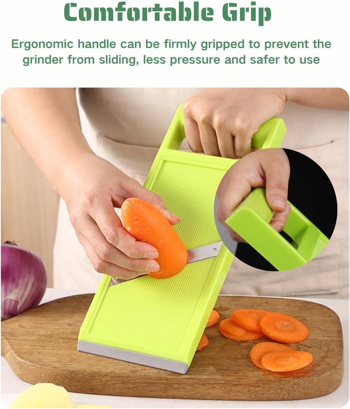 Vegetable Chip Maker, Portable Handheld Potato Slicer, Stainless Steel Food Chopper Mandoline Slicer Vegetable Carrots Chipper