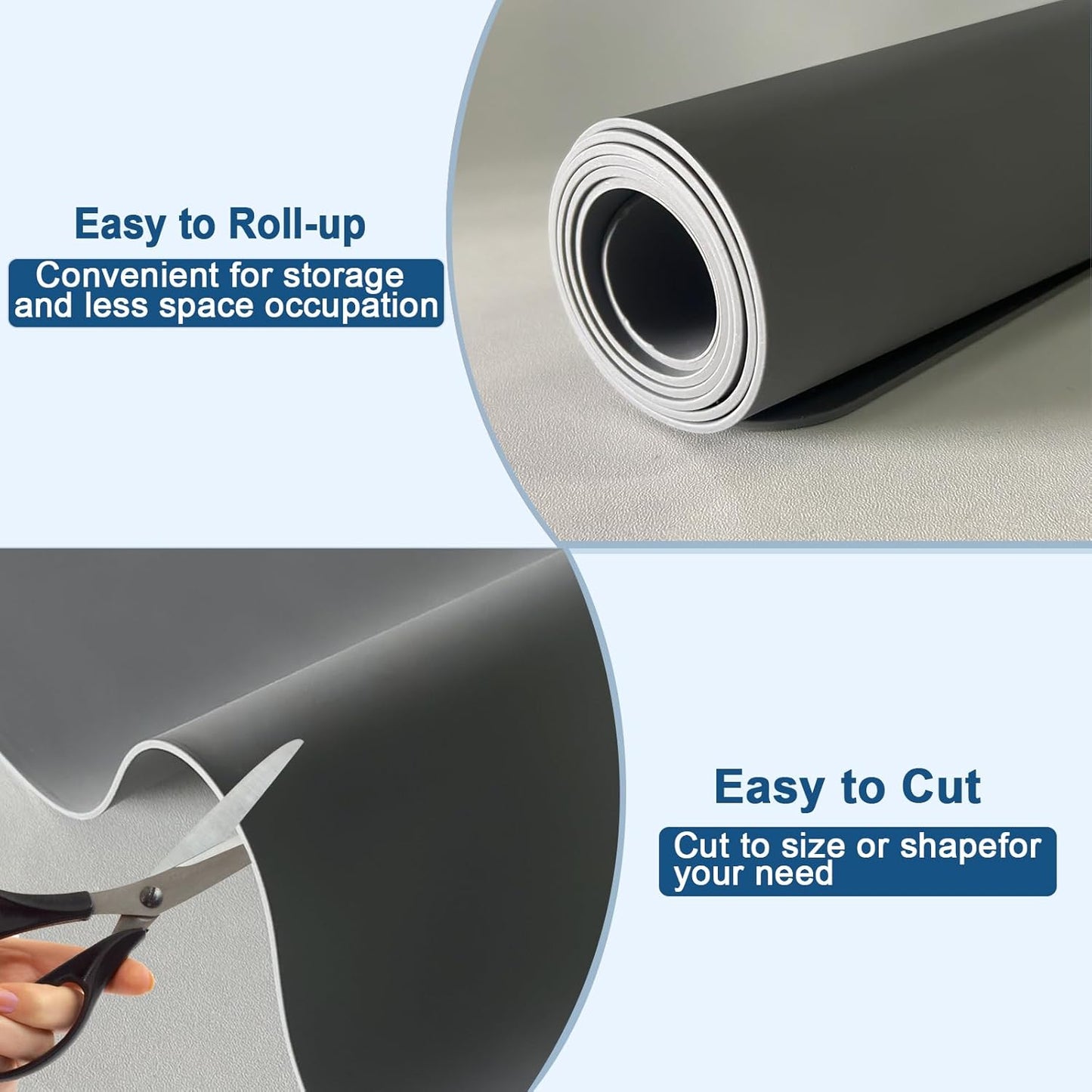 Large Silicone Mat, 48"x32"(120cmx80cm) Silicone Mats for Kitchen Counter, Non-Slip Heat Resistant Mat, Kitchen Counter Mat, Waterproof Countertop Protector for Craft, Semitransparent