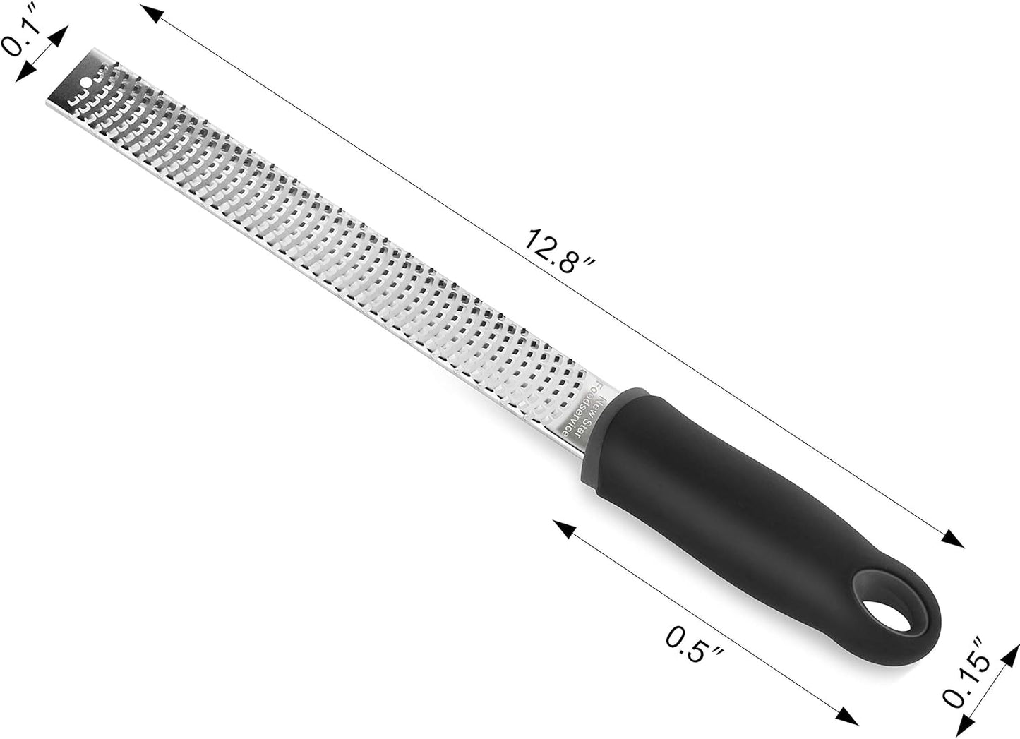 New Star Foodservice 7006834 Stainless Steel Classic Zester/Grater with Plastic Handle