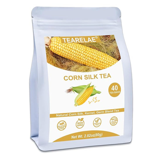 TEARELAE - Corn Silk Tea Bags, 40 Count - Premium Natural Whole Corn Tea with Mild Sweetness - Non-GMO - Caffeine-free - Promote Kidney Health