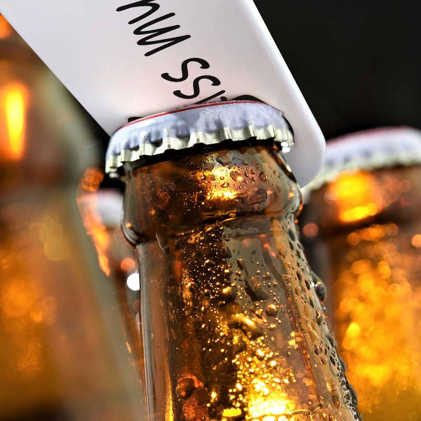 Funny Saying Stainless Steel Bottle Opener Kiss My Sass Flat Beer Bottle Opener Keychain for Home Kitchen Bar Restaurant Party Birthday Gift