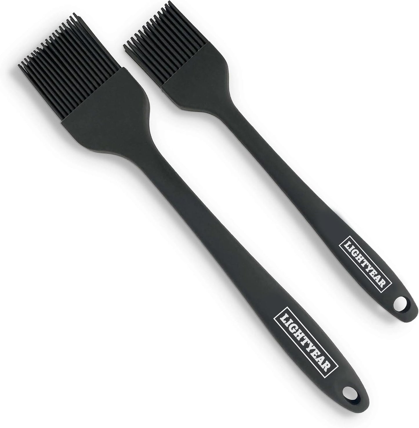 Lightyear Silicone Basting Pastry Brush Set (2 Pcs) ❘ 450°F Heat Resistant Oil Brush for Your Kitchen - Ideal For BBQ’s, Baking & Cooking | 100% Food Grade Silicone - BPA Free & Dishwasher Safe