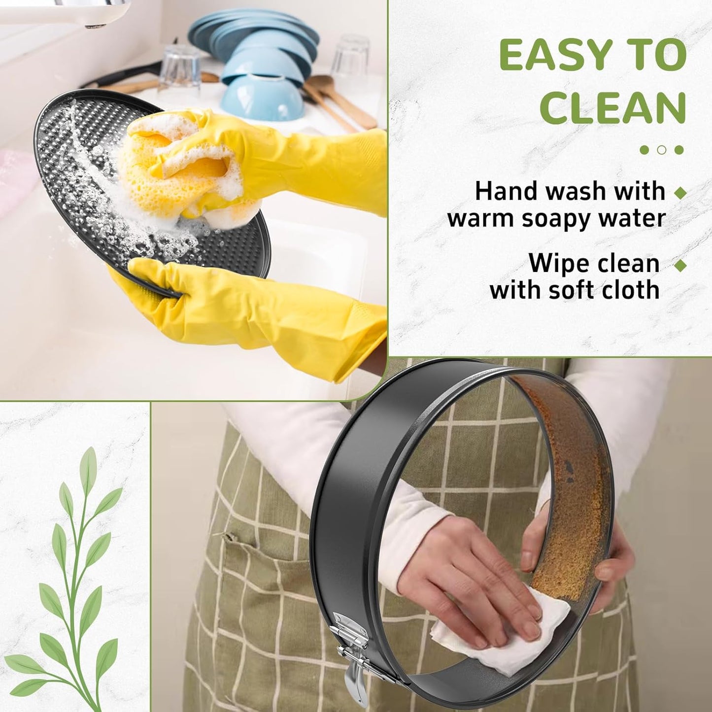 7 Inch Springform Pan with Removable Bottom, Non-stick Round Spring Form Cake Mold Cheesecake Pan For Baking