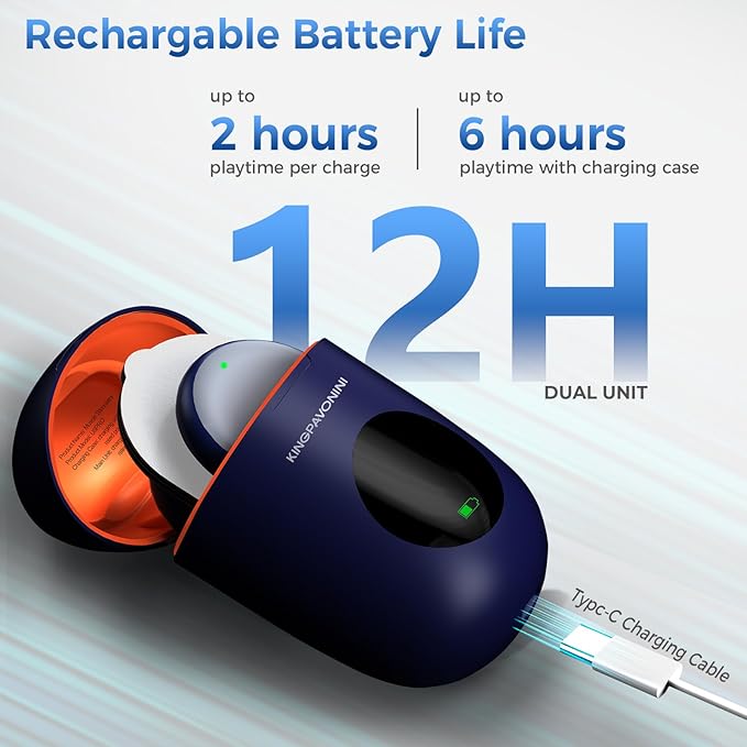 KingPavonini Wireless TENS Unit, Muscle Stimulator for Pain Relief, Portable Rechargable TENS EMS Machine, LED Screen, Remote, Dual Channel 6 Modes 16 Intensity Massager, Charging Case (4 Pads)