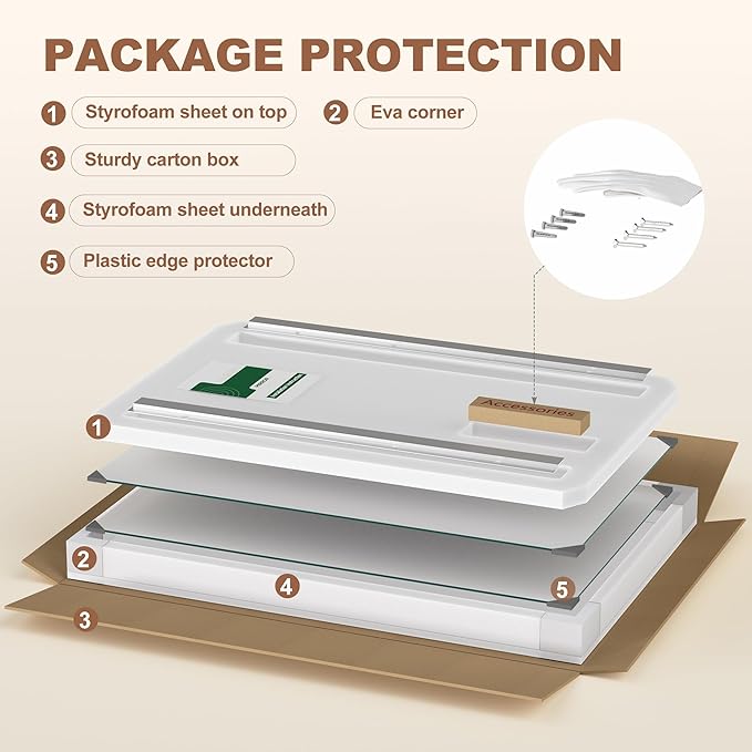 Hasipu Home Gym Mirror 63" L x 28" W - 2PCS Large Full Body Mirror for Yoga, Wall-Mounted Mirrors for Fitness, Garage, Dance Studio, 0.16in Tempered Glass Frameless