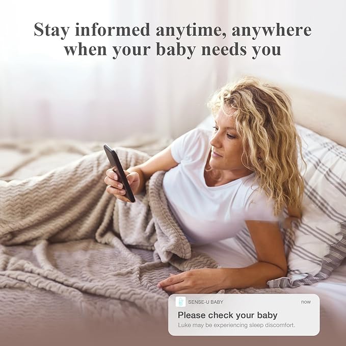 Sense-U Smart Sock Shoe Baby Monitor (Long Range) – Track Baby’s Heart Rate, Movement, and Sleep with Real-Time Alerts from Anywhere