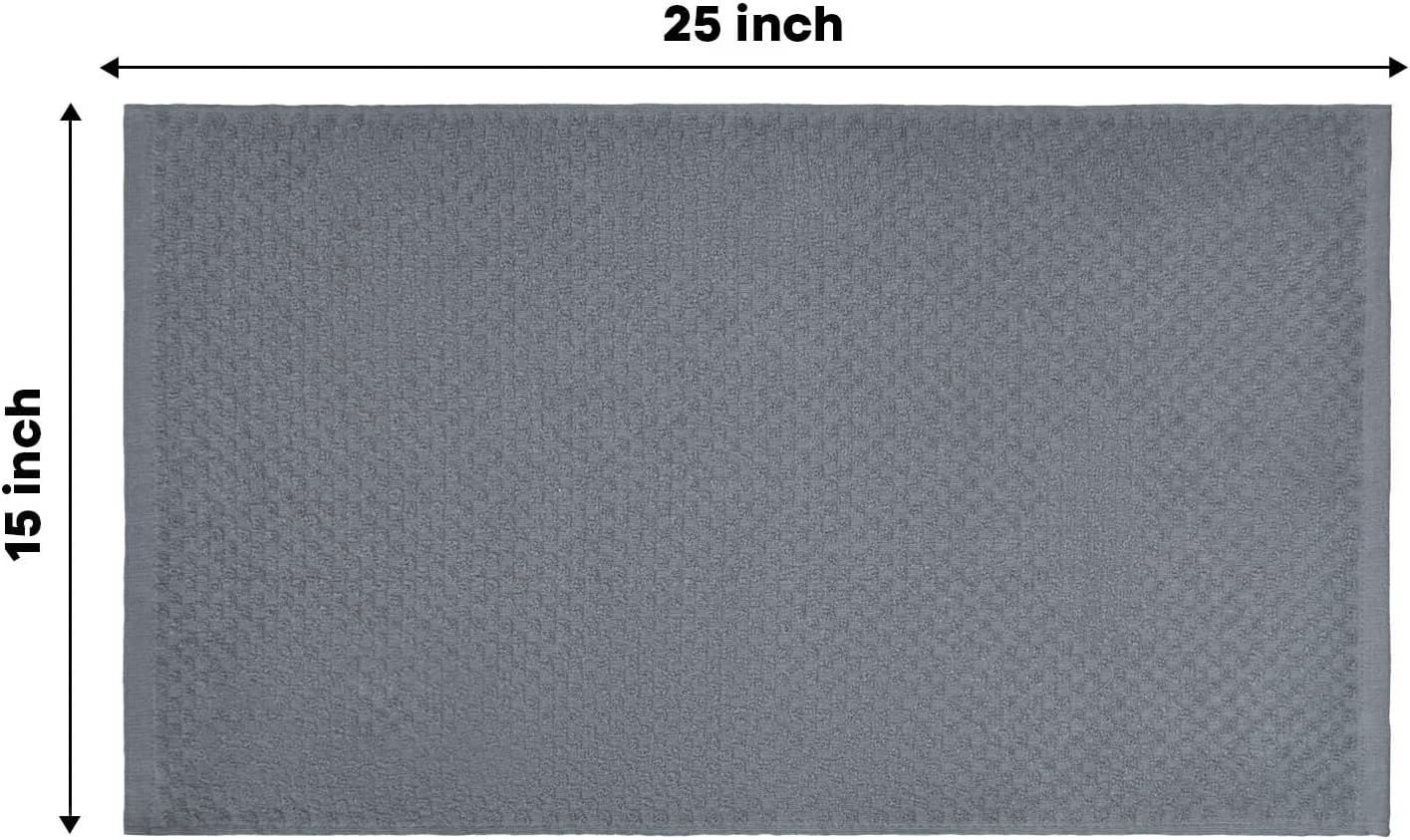 Artoid Mode Ring Spun Cotton Grey Kitchen Dish Towels, 15x25 Inch Ultra Soft Absorbent Quick Drying Household Cleaning Tea Towels Bar Towels Set of 6