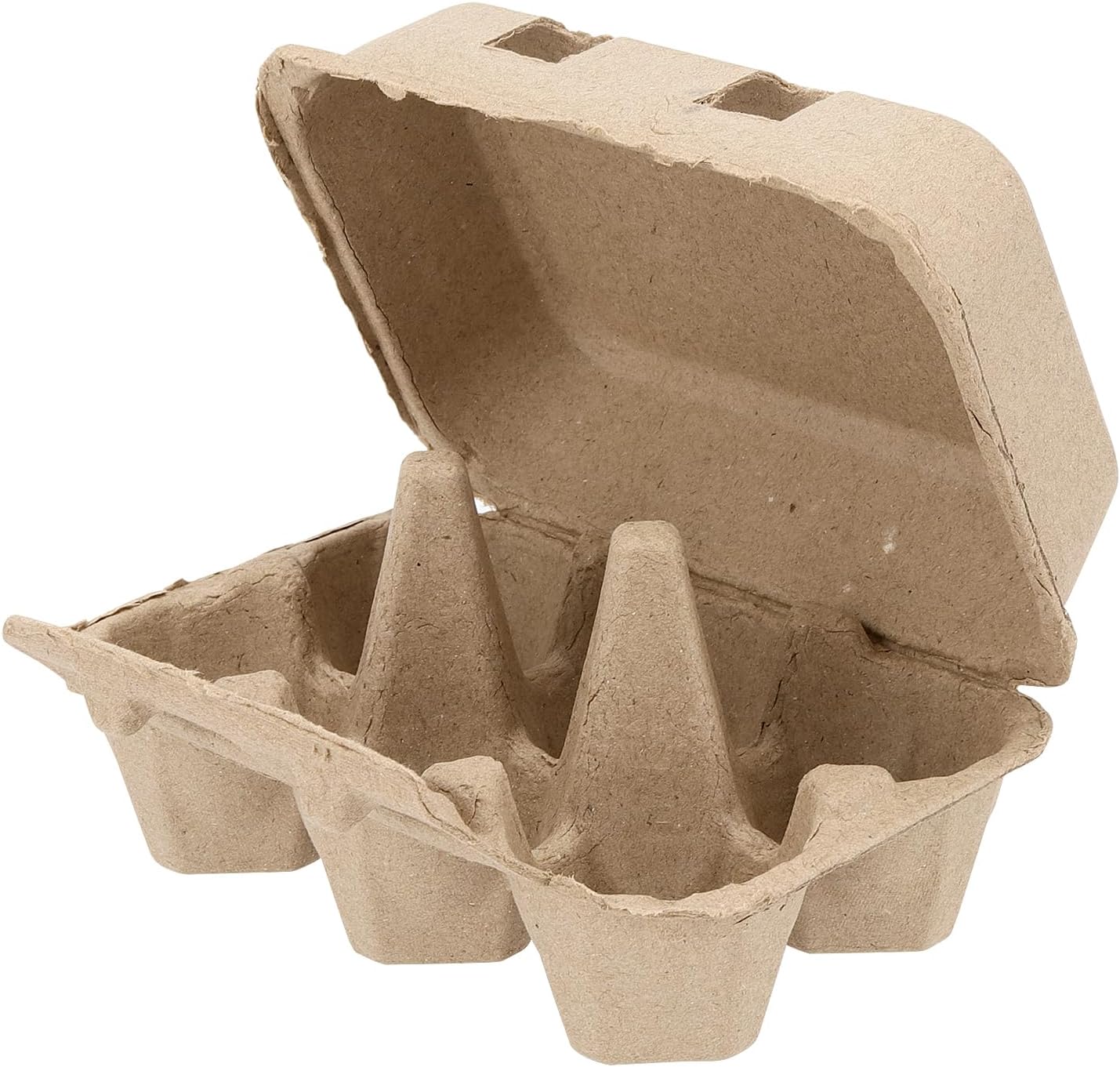 50 Pack Empty Egg Cartons Bulk,6 Count Pulp Fiber Egg Tray Holder Eggs Storage Containers for Family, Farm