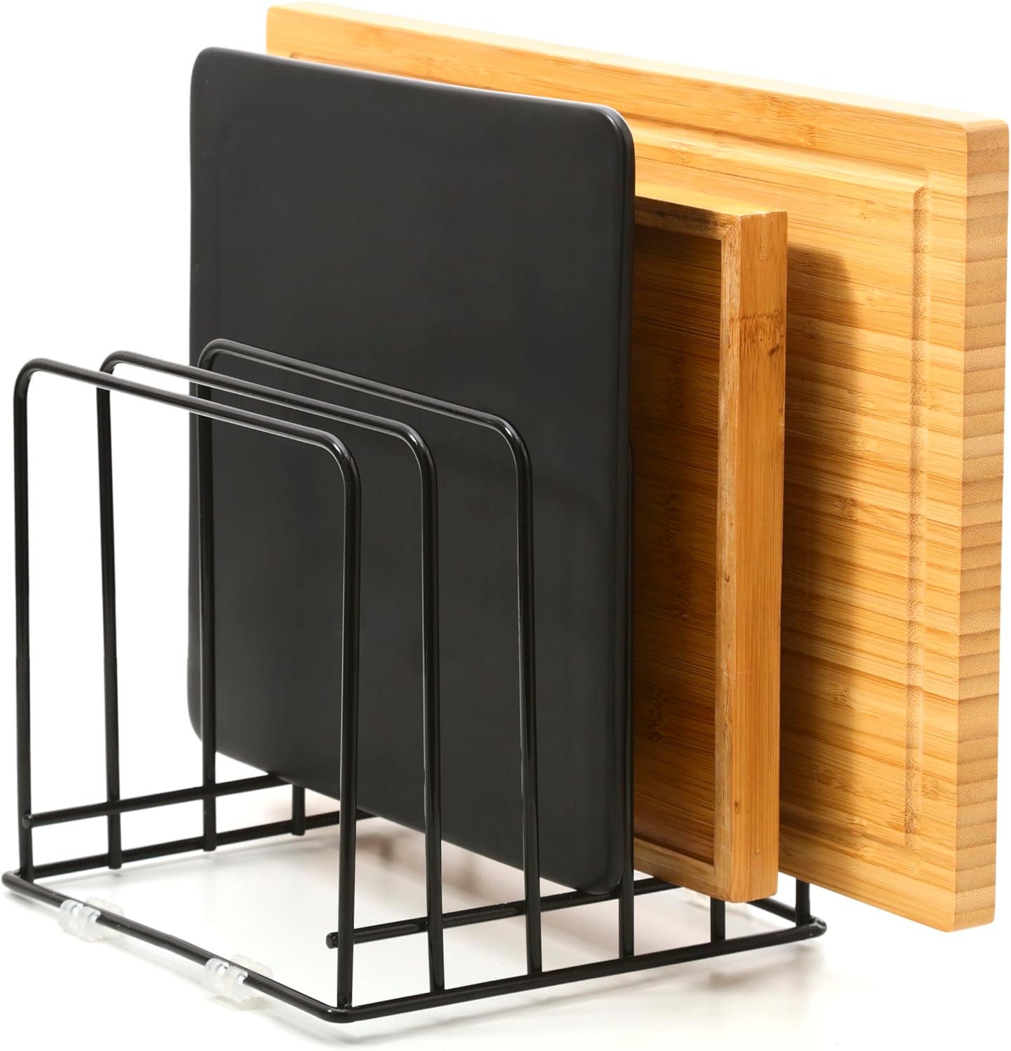 Cutting Board Organizer(1 Pc),Kitchen Cabinet Dividers for baking sheets,Bakeware Holder with 5 Slots,Space Saving,for used to Baking Tray and Chopping Storage