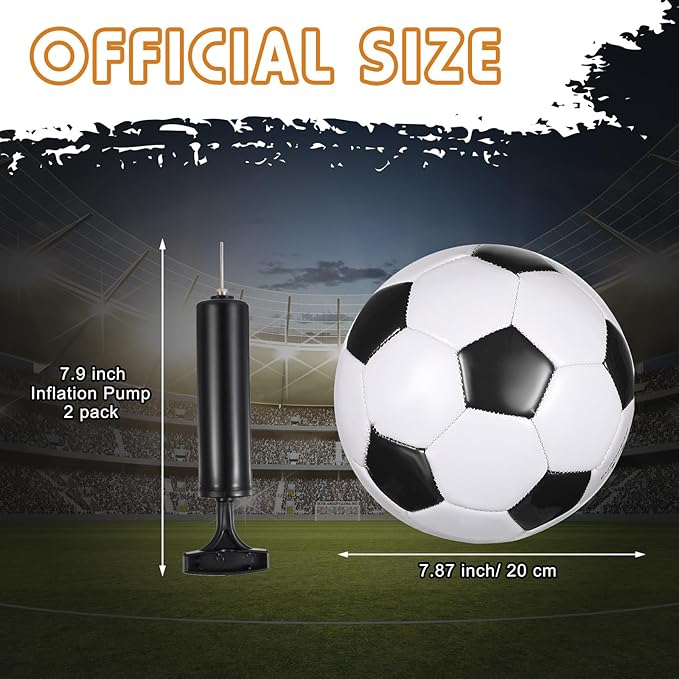 12 Pcs Soccer Balls Bulk Size 4 Soccer Balls with Pump Soft Football Outdoor Indoor for Sport Training Practice Game Gift for Youth Teen Adult