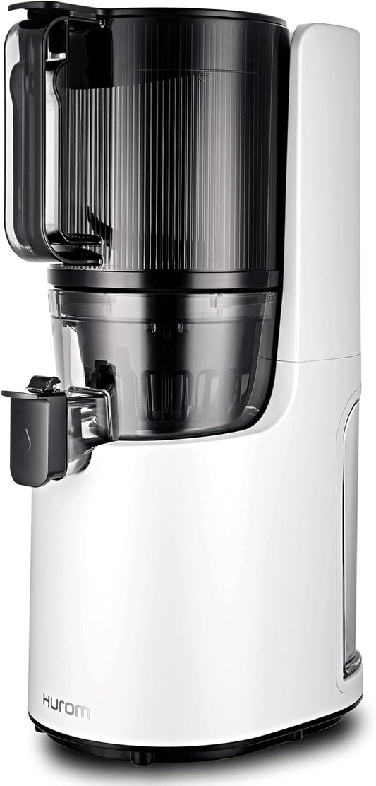 Hurom H200 Renewed Easy Clean Slow Juicer, White | Hands-Free | Hopper Fits Whole Produce | Quiet Motor | BPA Free | Easy Assembly | Cold Press Masticating Juicer