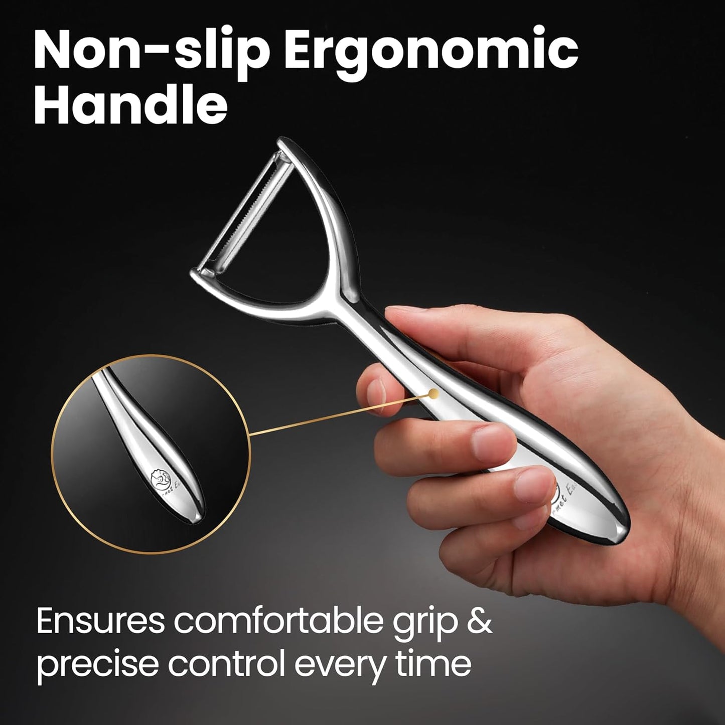 Vegetable Peeler, Premium Stainless Steel Potato Peeler, High Tensile Ultra Sharp Blade Fruit and Food Slicer, Y Shaped with Ergonomic Non-Slip Handle, Dishwasher Safe with 5 Years Warranty