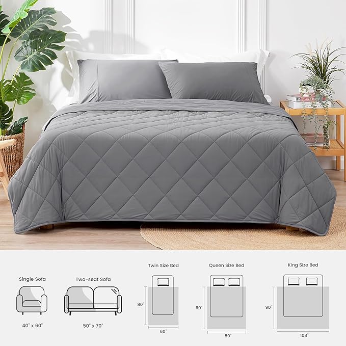 Cozy Bliss Cooling Blanket for Hot Sleepers, Q-Max 0.4 Cooling Comfort Throw Twin Size, Cold Blankets for Night Sweats Sleeping, Ultra-Cool Lightweight Breathable Summer Blanket for Bed Travel