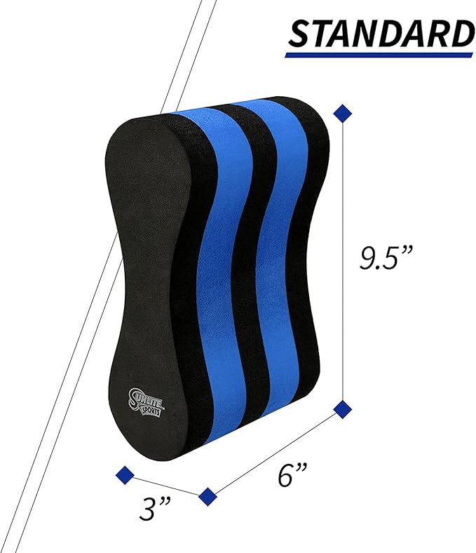 Sunlite Sports EVA 5-Layer Pull Buoy Leg Float - Pool Training Aid, Legs and HIPS Support for Adults, Kids, and Beginners, for Swimming Stroke
