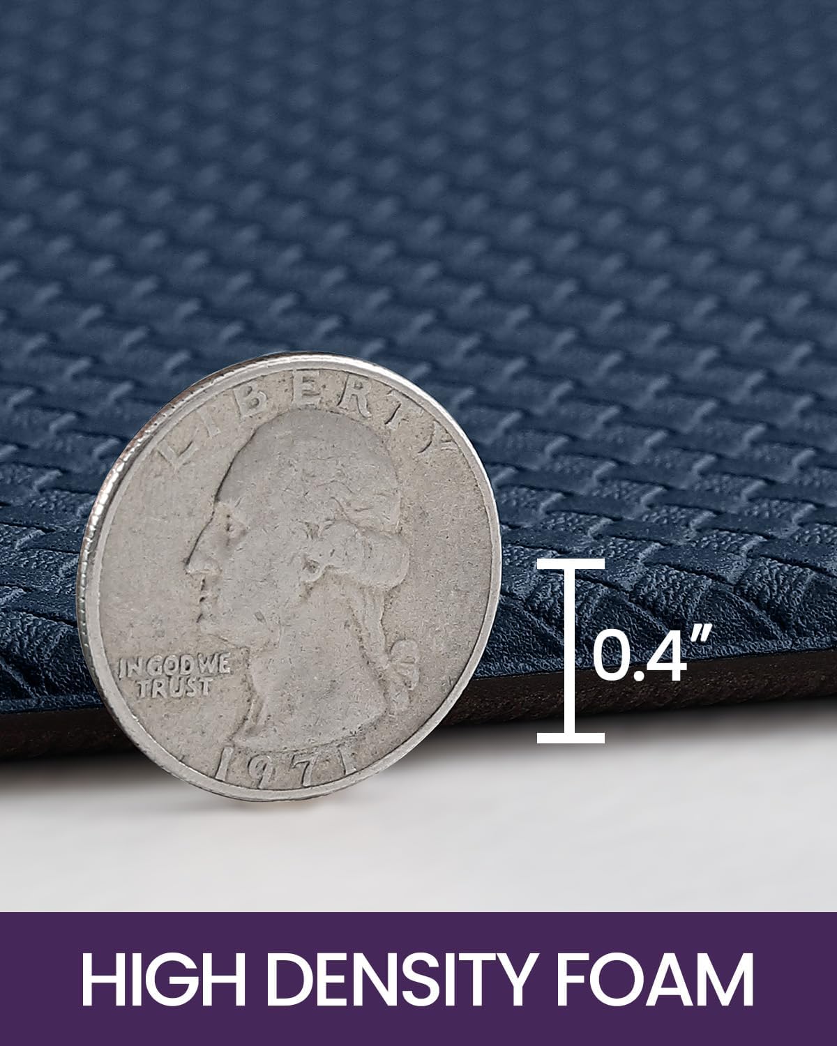 DEXI Kitchen Floor Mats Cushioned Anti Fatigue, 17x95, Long Standing Runner Rug Waterproof, Comfort Memory Foam Padded for Front Sink Laundry, Navy