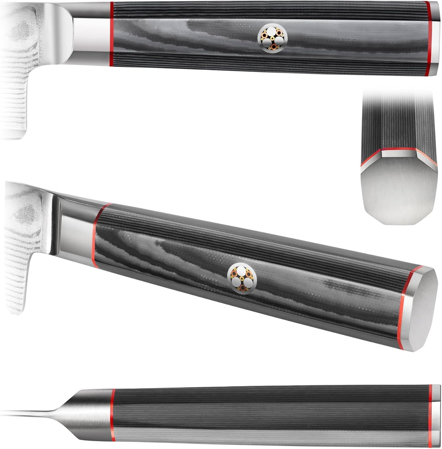 Cangshan YARI Series HUA Knife HUA Block Set, X-7 Damascus Steel, Ash Wood (12-Piece)